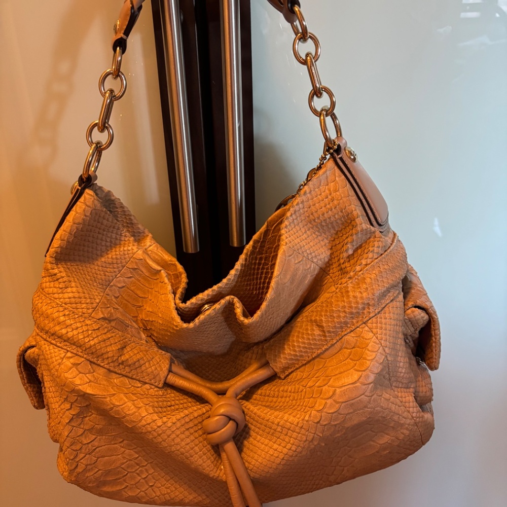 Coach Tan Python Shoulder Bag - image 4